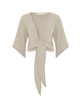 Aura Wrap Top - Oatmeal - Sumiye Co