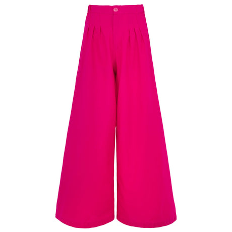 TAYLOR Wide-leg Palazzo Pants In Hot Pink - Sumiye Co