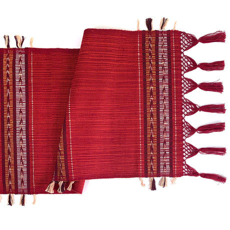 Handwoven Table Runner in Brick Arrow - Sumiye Co