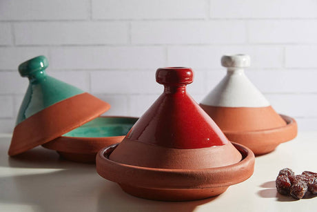 Moroccan Cooking Tagine for Two 9"H x 11"D (4 Colors) - Sumiye Co
