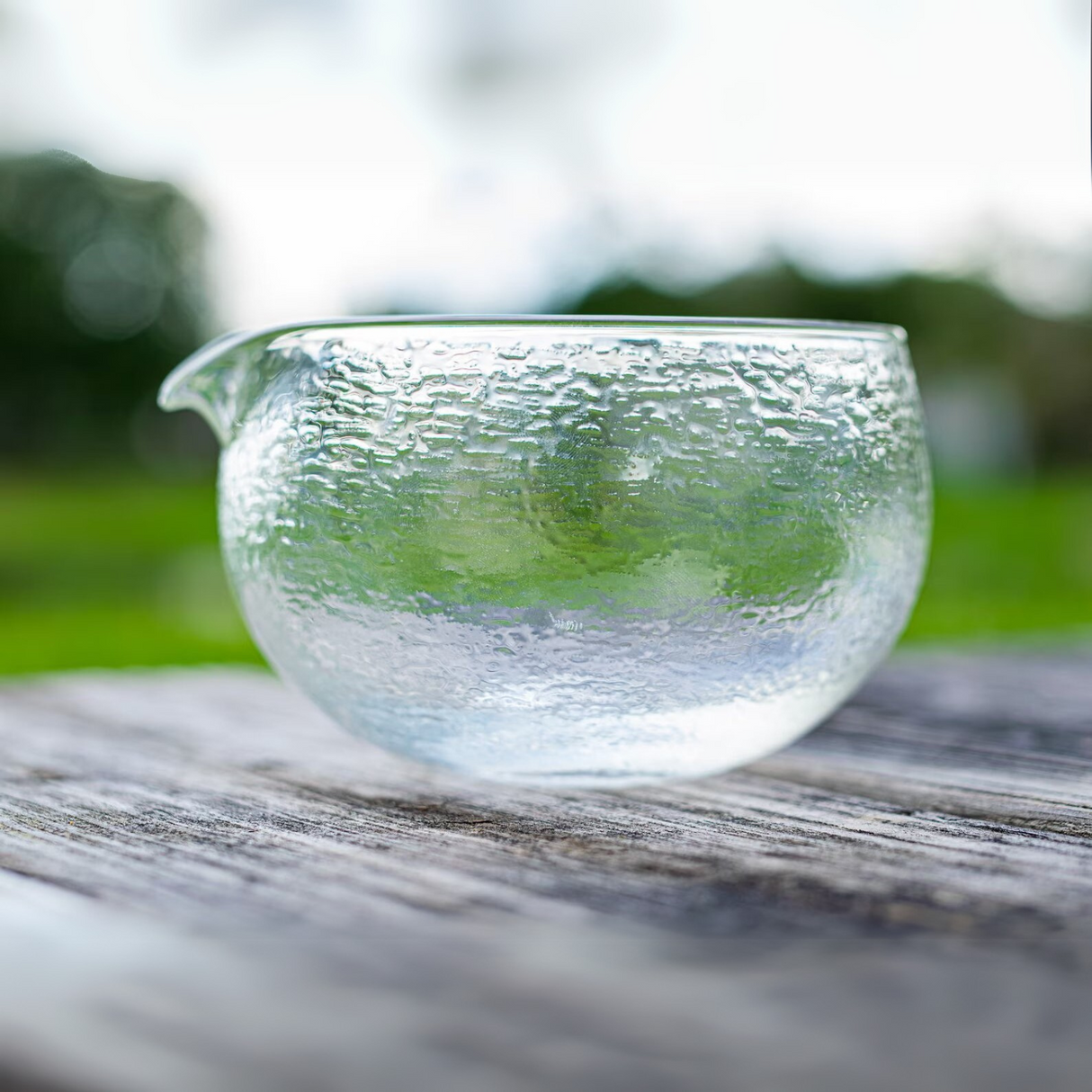Textured Spouted Glass Matcha Bowl Pattern 1, Bamboo Matcha Whisk and Whisk Holder Set by Aprika Life