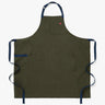 The Big Apron - Olive Green with Navy Straps - Sumiye Co