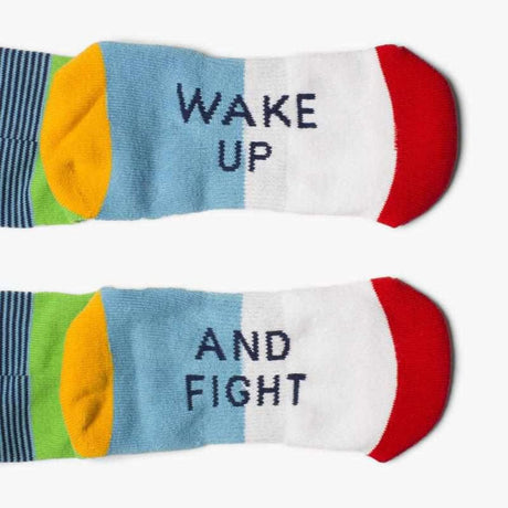 The Socks - Wake Up & Fight Blue Stripe - Sumiye Co