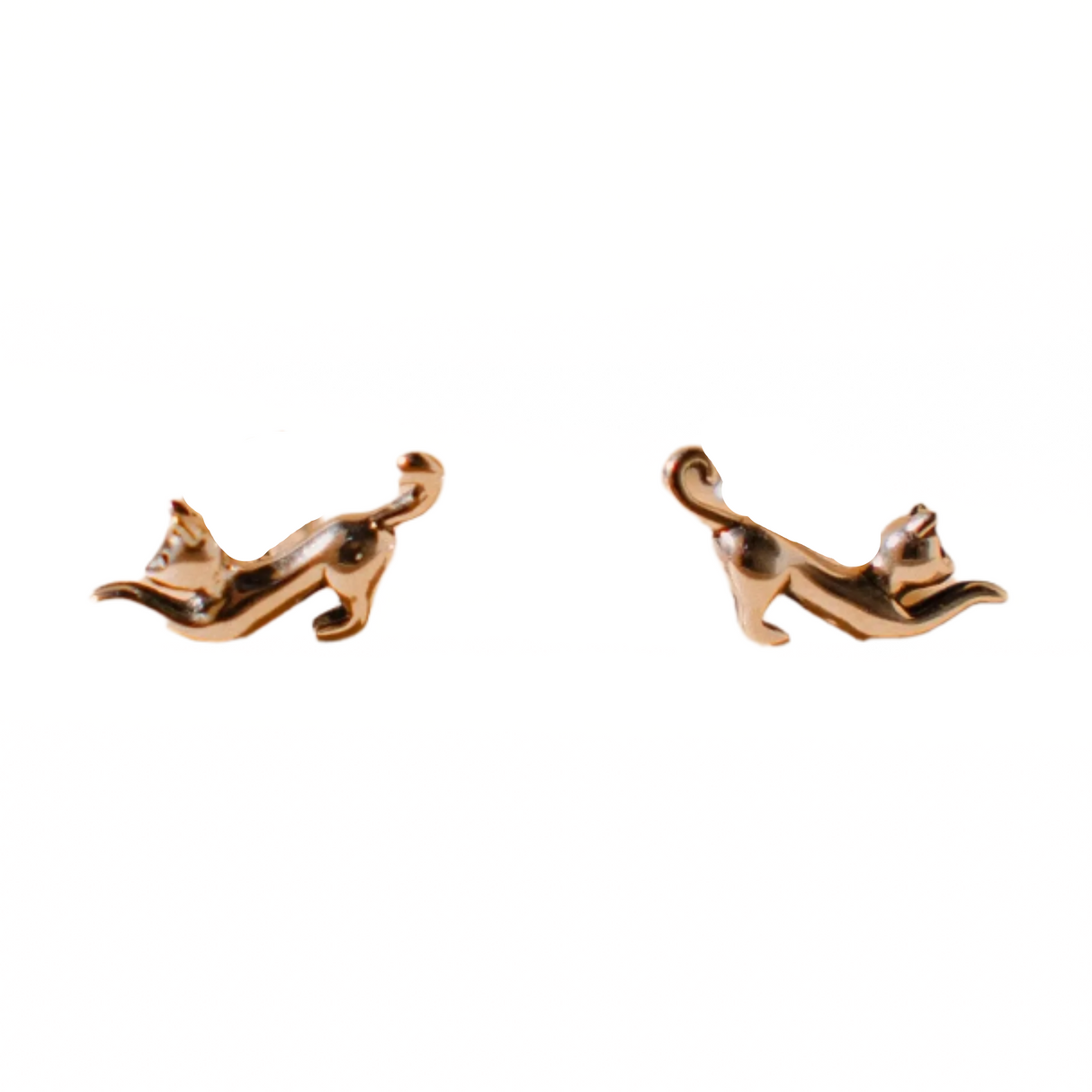 Tiny Cat Earrings: Delicate Minimalist Design by Phoebe`s