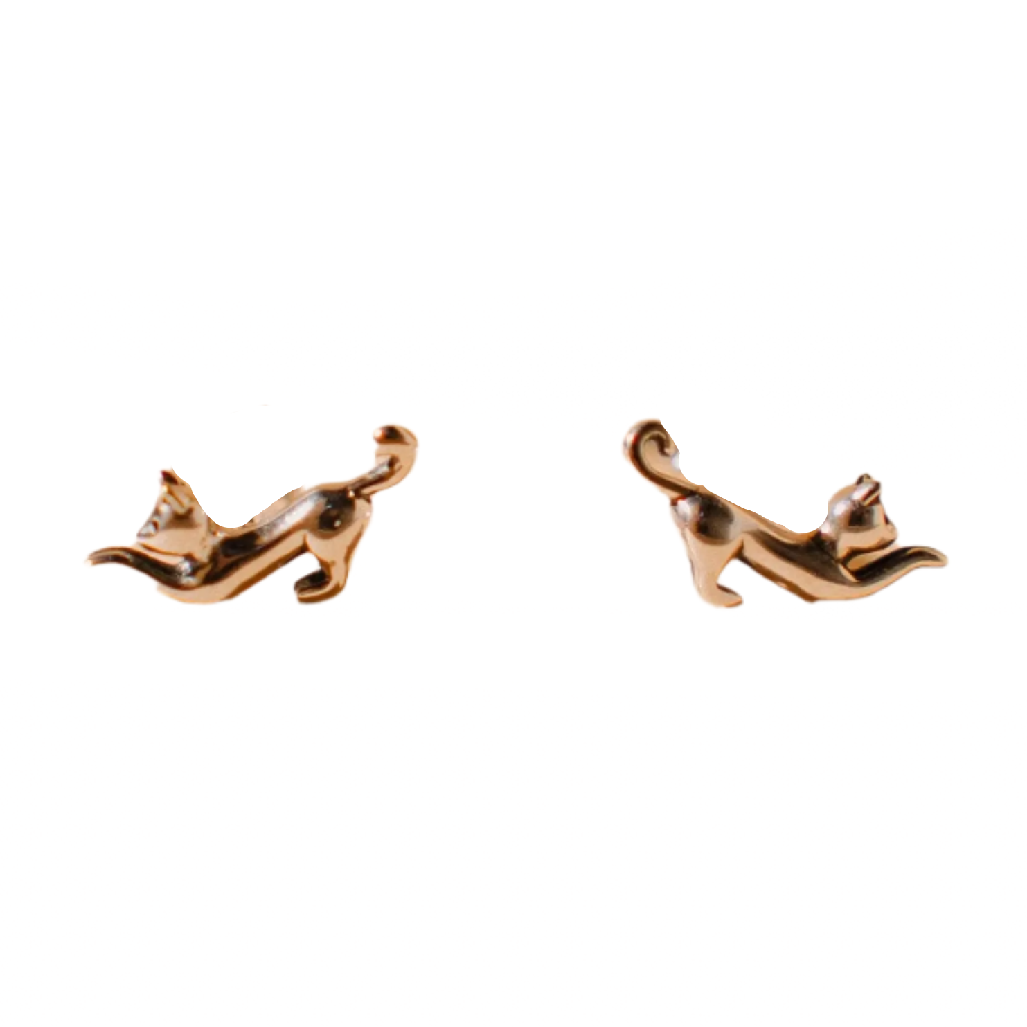 Tiny Cat Earrings: Delicate Minimalist Design by Phoebe`s