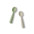 Silicone Training Spoon 2-pack - Pistachio + Oat by Miniware - Sumiye Co