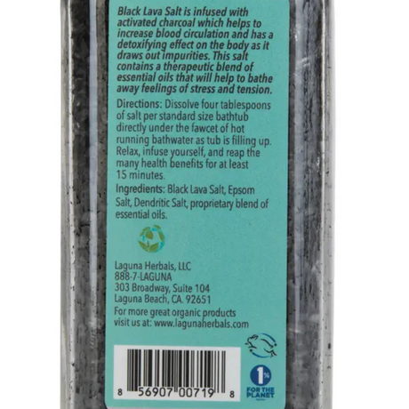 Back label of a product with text and branding details on a white background