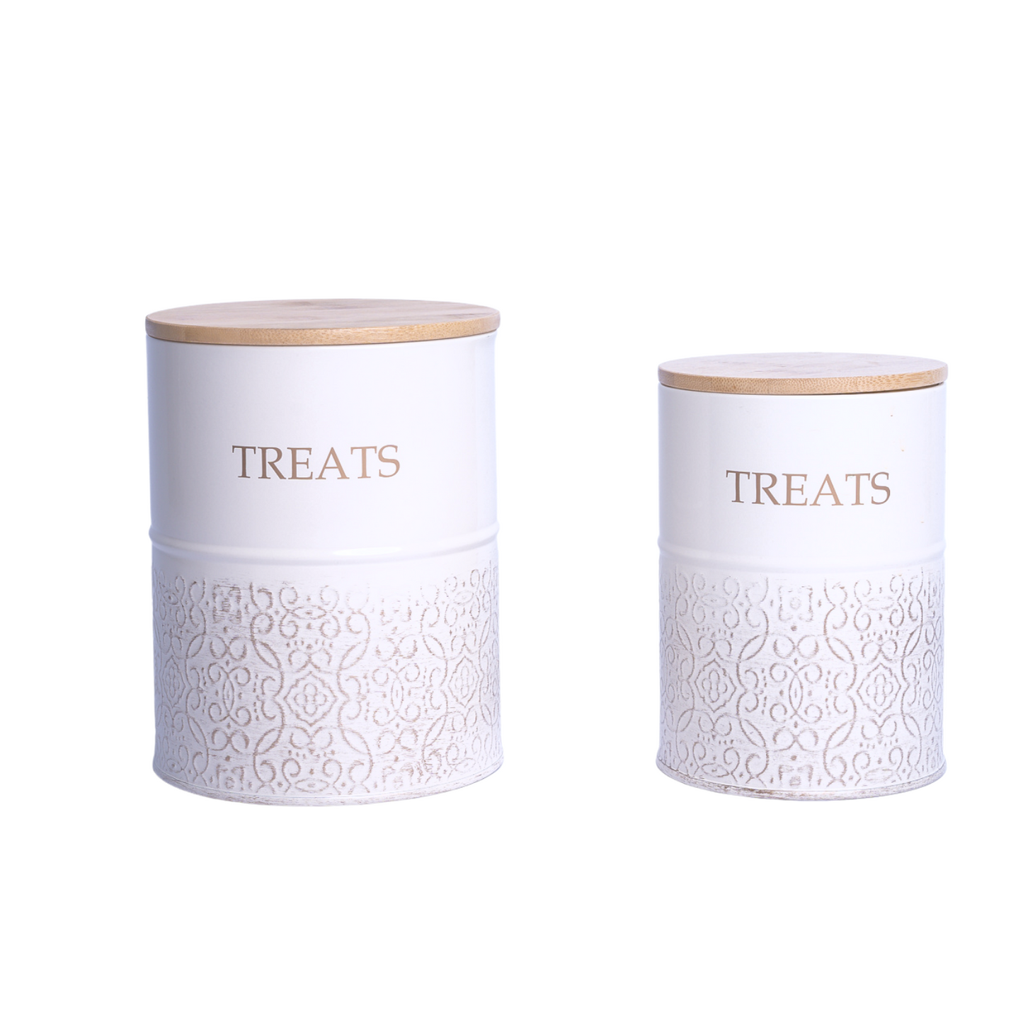 Dog Treat Canister - White Swan (Set of 2)-0