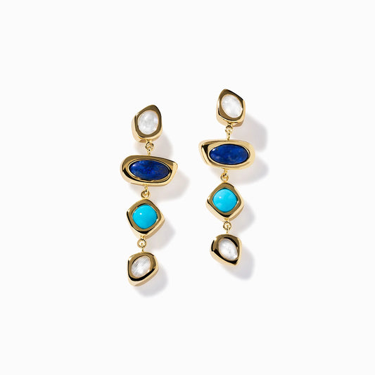 Lapis Moonstone Turquoise Earrings by Awe Inspired
