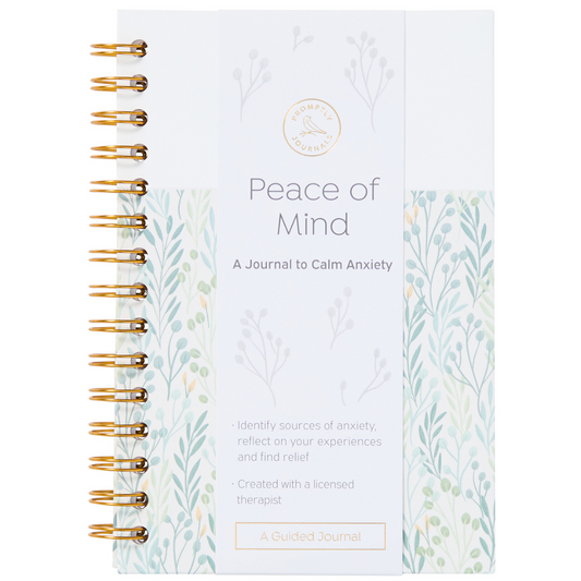 Peace of Mind: A Journal to Calm Anxiety (Eucalyptus) by Promptly Journals