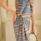 Beach Hand Dyed Sarong in Retro Blue