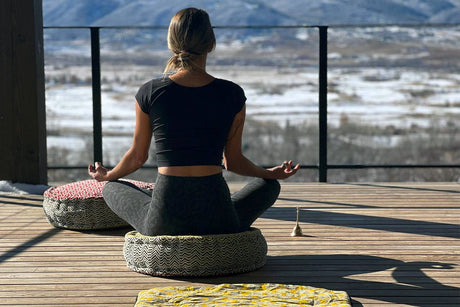 Meditation Cushion - Double Sided Round - Sumiye Co