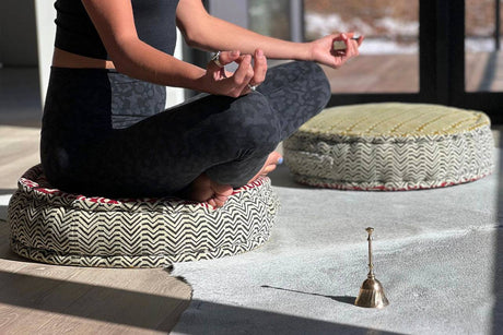 Meditation Cushion - Double Sided Round - Sumiye Co