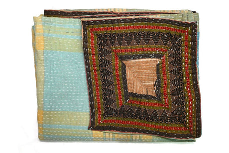 Vintage Kantha Blanket Throw 50'' x 60'' | Assorted Colors - Sumiye Co