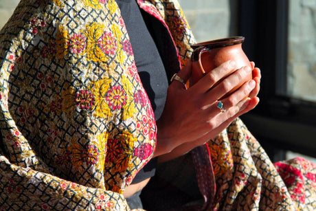 Vintage Kantha Blanket Throw 50'' x 60'' | Assorted Colors - Sumiye Co