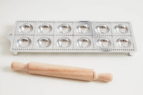 Italian 12-piece Ravioli Mold & Roller Set - Sumiye Co