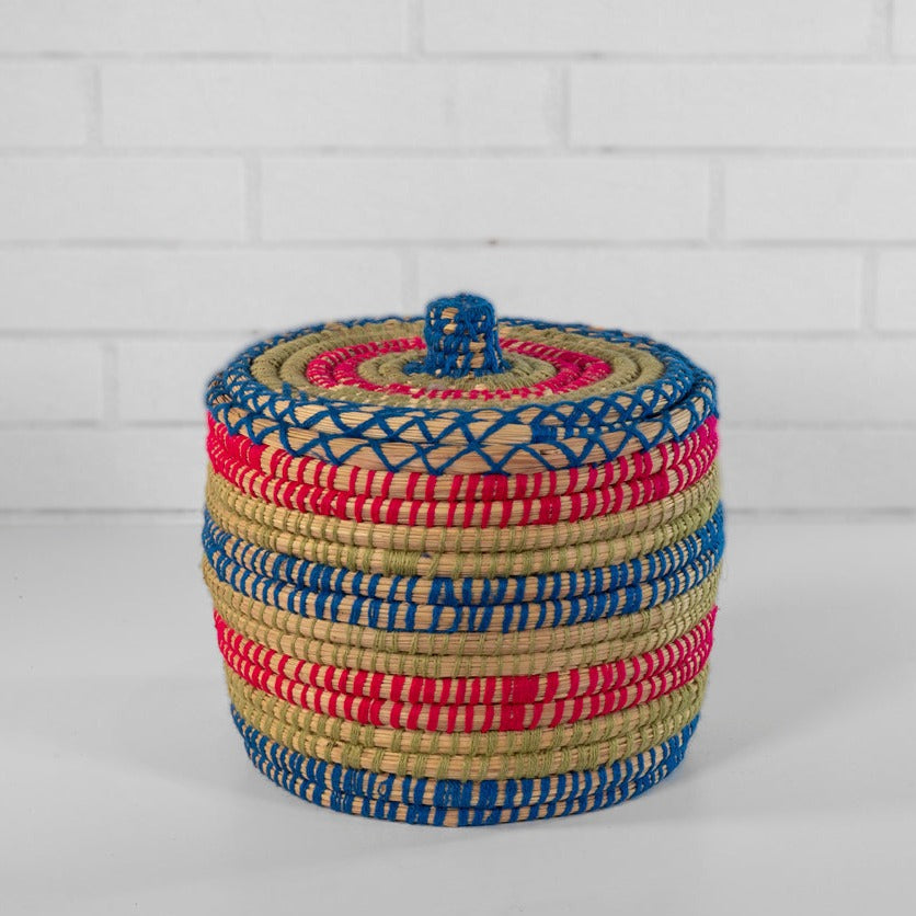 Moroccan Bread Basket with Flat Lid