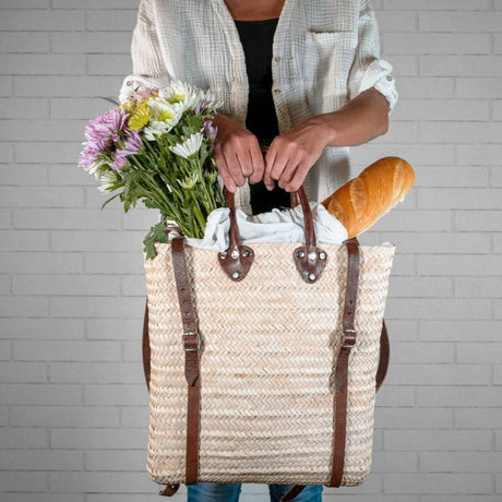 Moroccan Shopping Basket Backpack - Sumiye Co