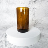 Reclaimed Amber Glass Tall Tumblers – Set of 4