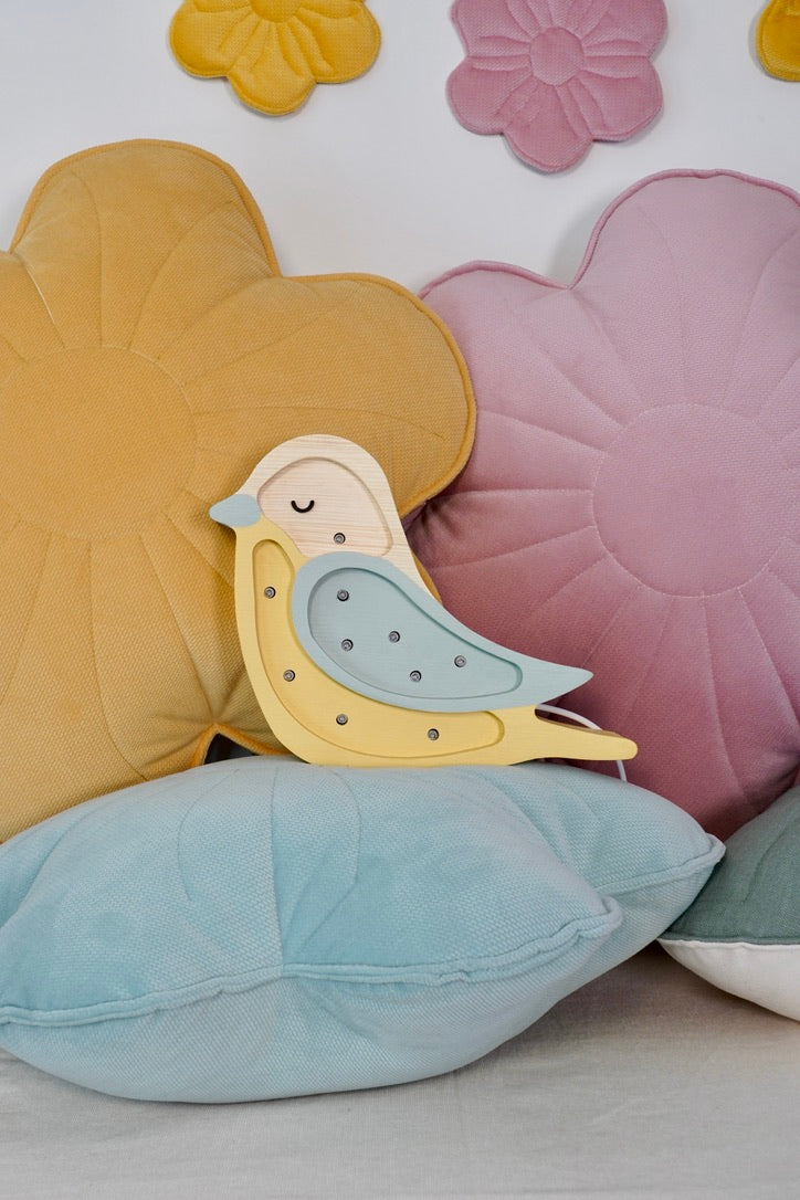 Flower Pillow Velvet "Honey Azalea"  | Kids Room & Nursery Decor