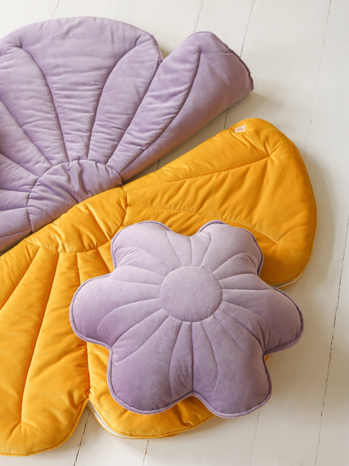 Flower Pillow Velvet "Violet" | Kids Room & Nursery Decor