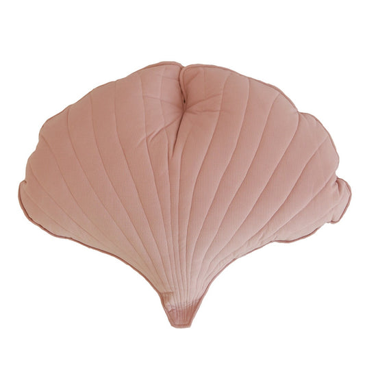 Ginkgo Leaf Pillow Velvet “Powder Pink” | Kids Room & Nursery Decor