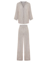 Voyage Set - Burgundy Stripes by The Handloom - Sumiye Co