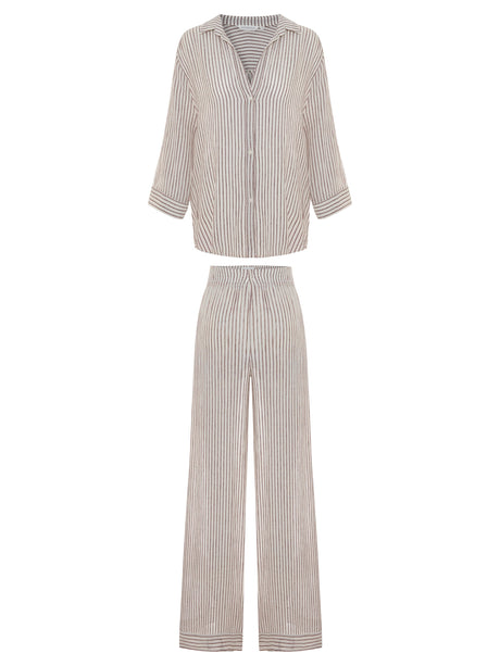 Voyage Set - Burgundy Stripes - Sumiye Co