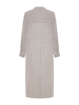Voyage Shirt Dress - Burgundy Stripes - Sumiye Co
