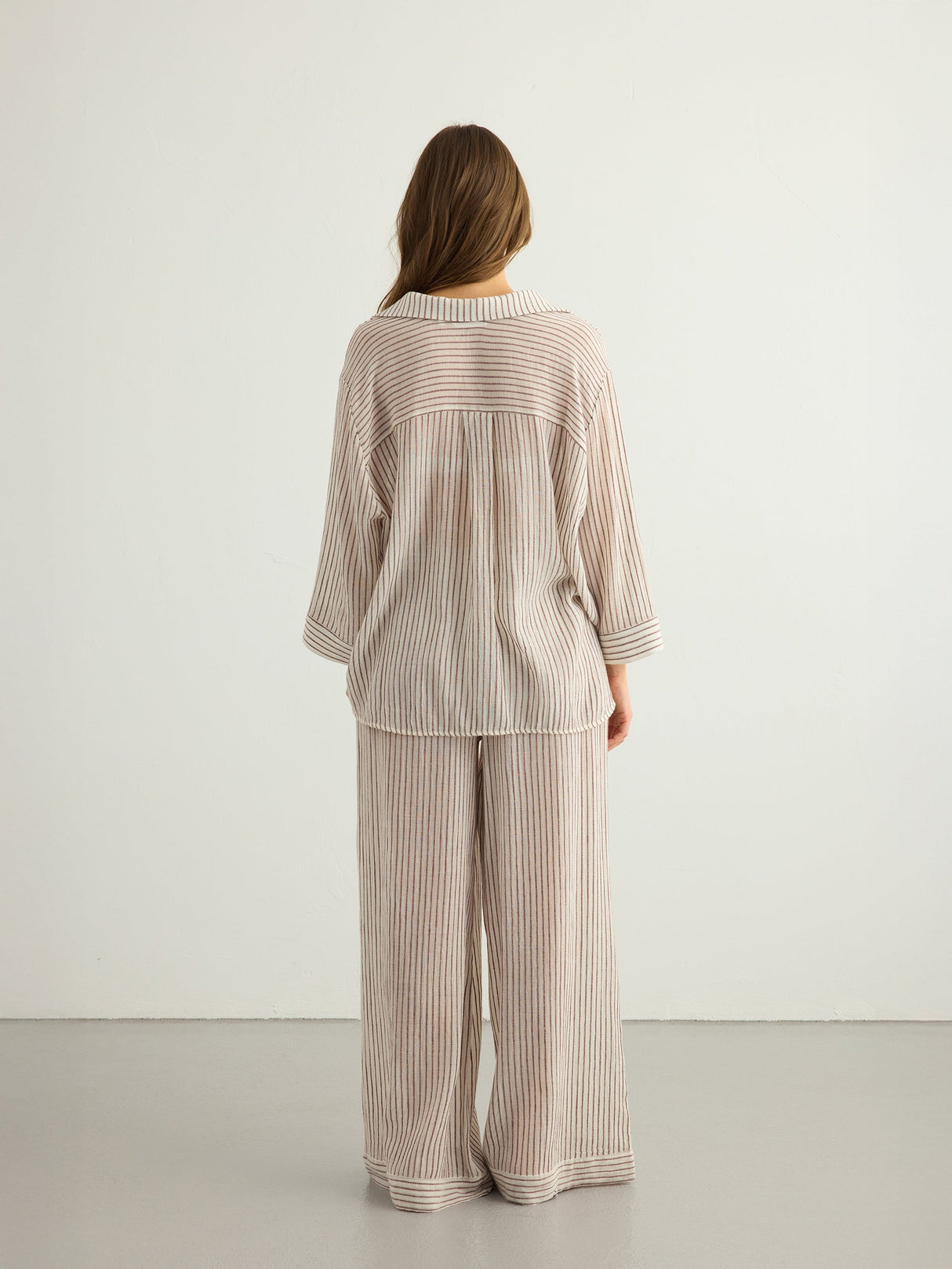 Voyage Set - Burgundy Stripes by The Handloom - Sumiye Co