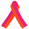 WAFFLE Crochet Scarf in Candy Pink & Tangerine Orang - Sumiye Co