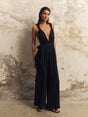 Wrap Your Way Jumpsuit - Black - Sumiye Co