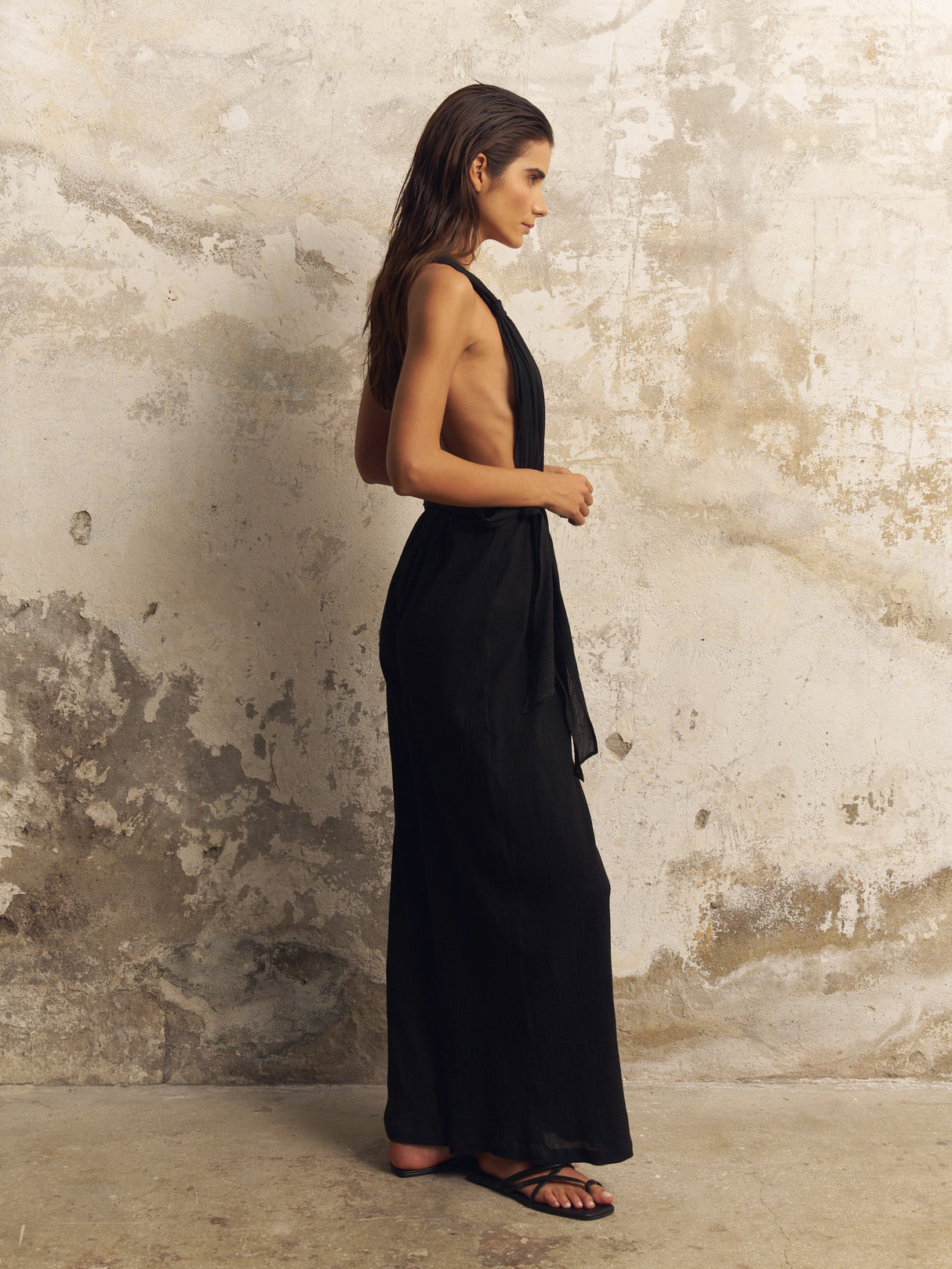 Wrap Your Way Jumpsuit - Black - Sumiye Co