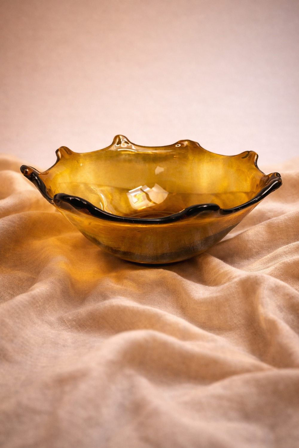 Yaxel Amber Bowl | Artisanal Glasswork
