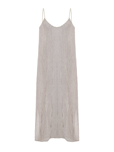 Yaz Dress - Burgundy Stripes - Sumiye Co