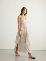 Yaz Dress - Burgundy Stripes - Sumiye Co