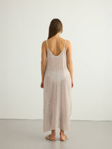 Yaz Dress - Burgundy Stripes - Sumiye Co