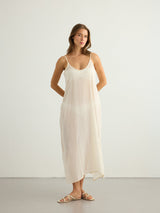 Yaz Dress - White Stripes - Sumiye Co