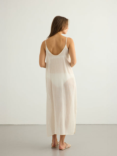 Yaz Dress - White Stripes - Sumiye Co