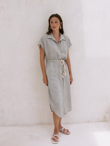 Zaya Shirt Dress - Gray - Sumiye Co
