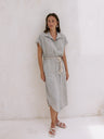 Zaya Shirt Dress - Gray - Sumiye Co
