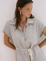 Zaya Shirt Dress - Gray - Sumiye Co