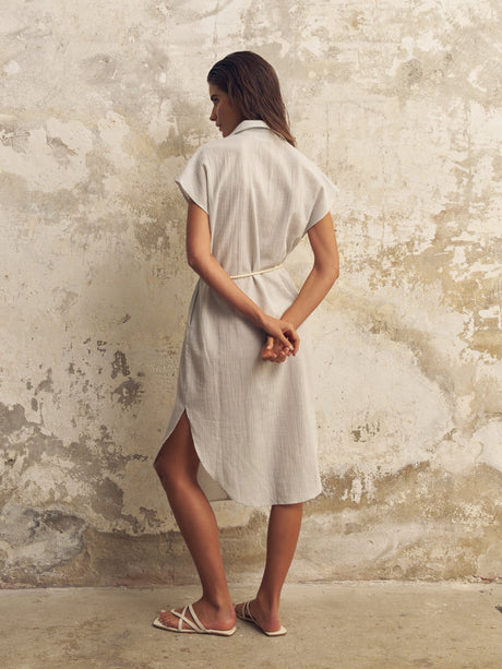 Zaya Shirt Dress - Baby Blue - Sumiye Co