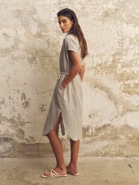 Zaya Shirt Dress - Gray - Sumiye Co
