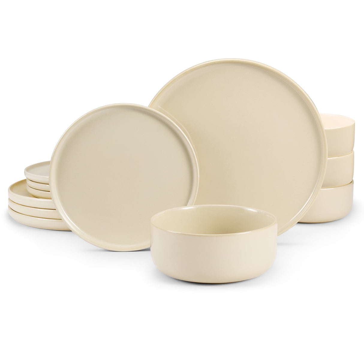 Ceramic Dinnerware Set, 12 Piece, Service for 4, Somerset Collection