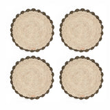 S/4 Hand Crocheted Round Placemat