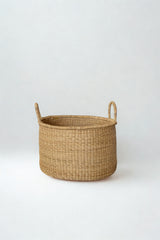 Handwoven Short Hamper - Natural - Sumiye Co