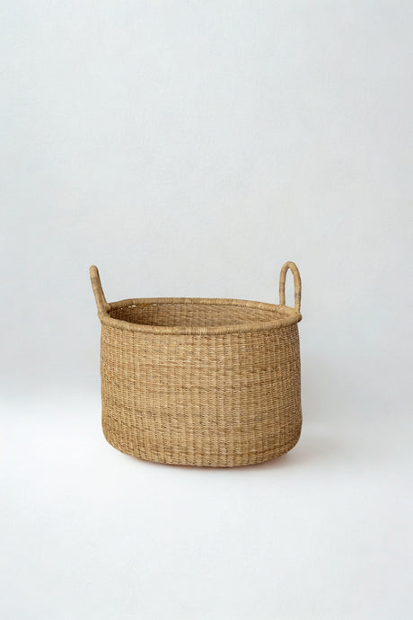 Handwoven Short Hamper - Natural - Sumiye Co