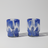 Marta Stackable Glass Blue & Clear - Set of 4 - Sumiye Co