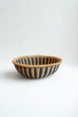 Handwoven Large Tray Basket - Natural & Black
